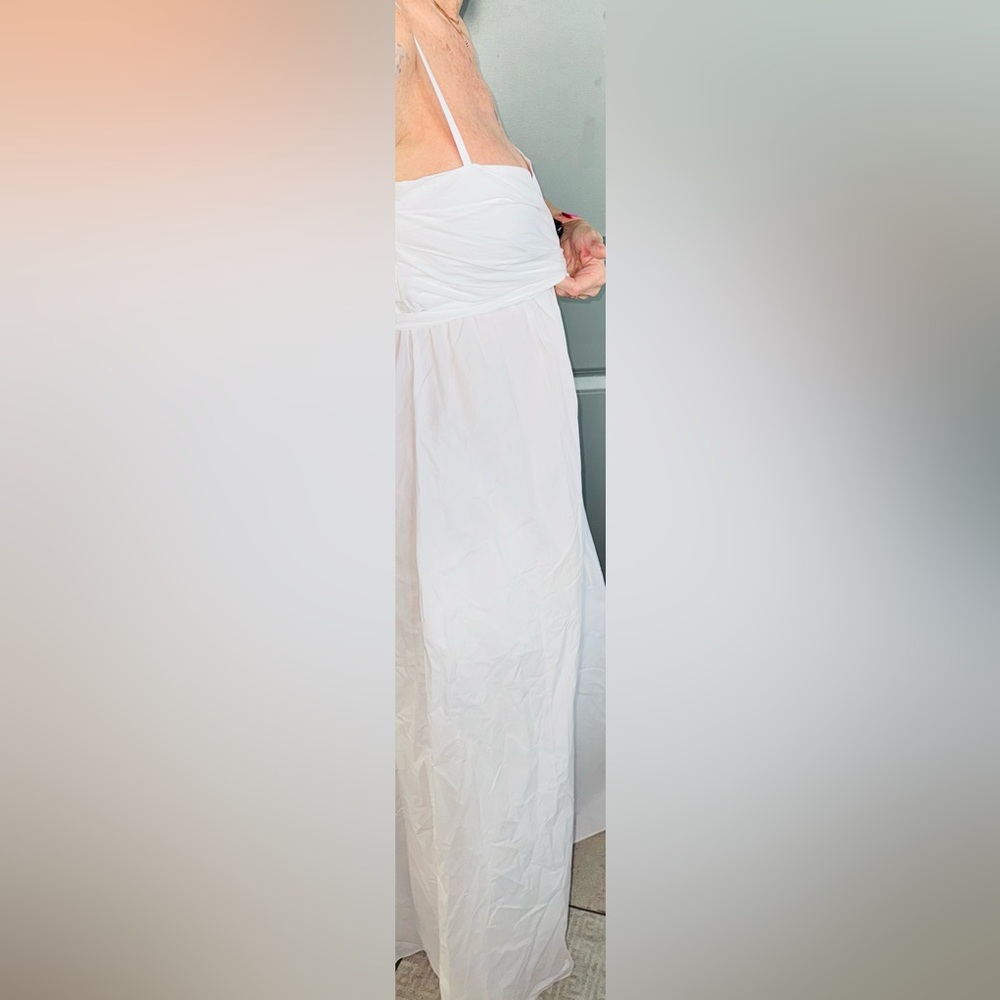 THREE GRACES LONDON White Cotton SOLD OUT ADELE Tie front/back dress - Picture 10 of 16